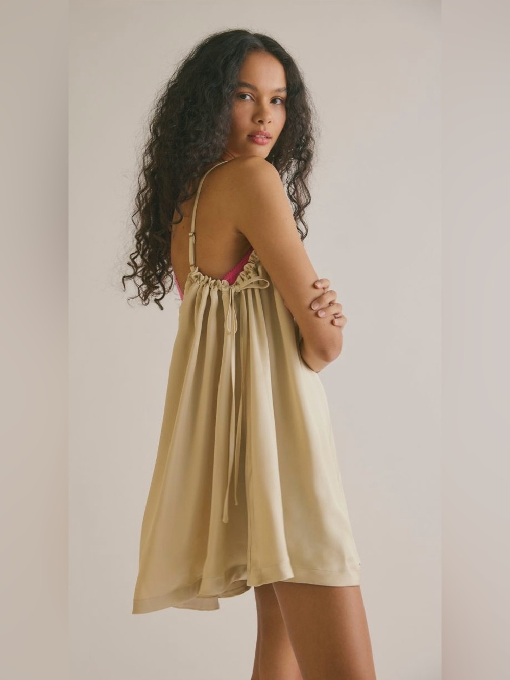 Intimately by Free People ~ Sundown Mini Slip Dress ~ Bleached out ~ Small ~ NWT